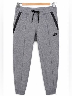 NIKE Tech Fleece Jogger Sweatpants Gray/Black Zip Pockets Women’s Size Small